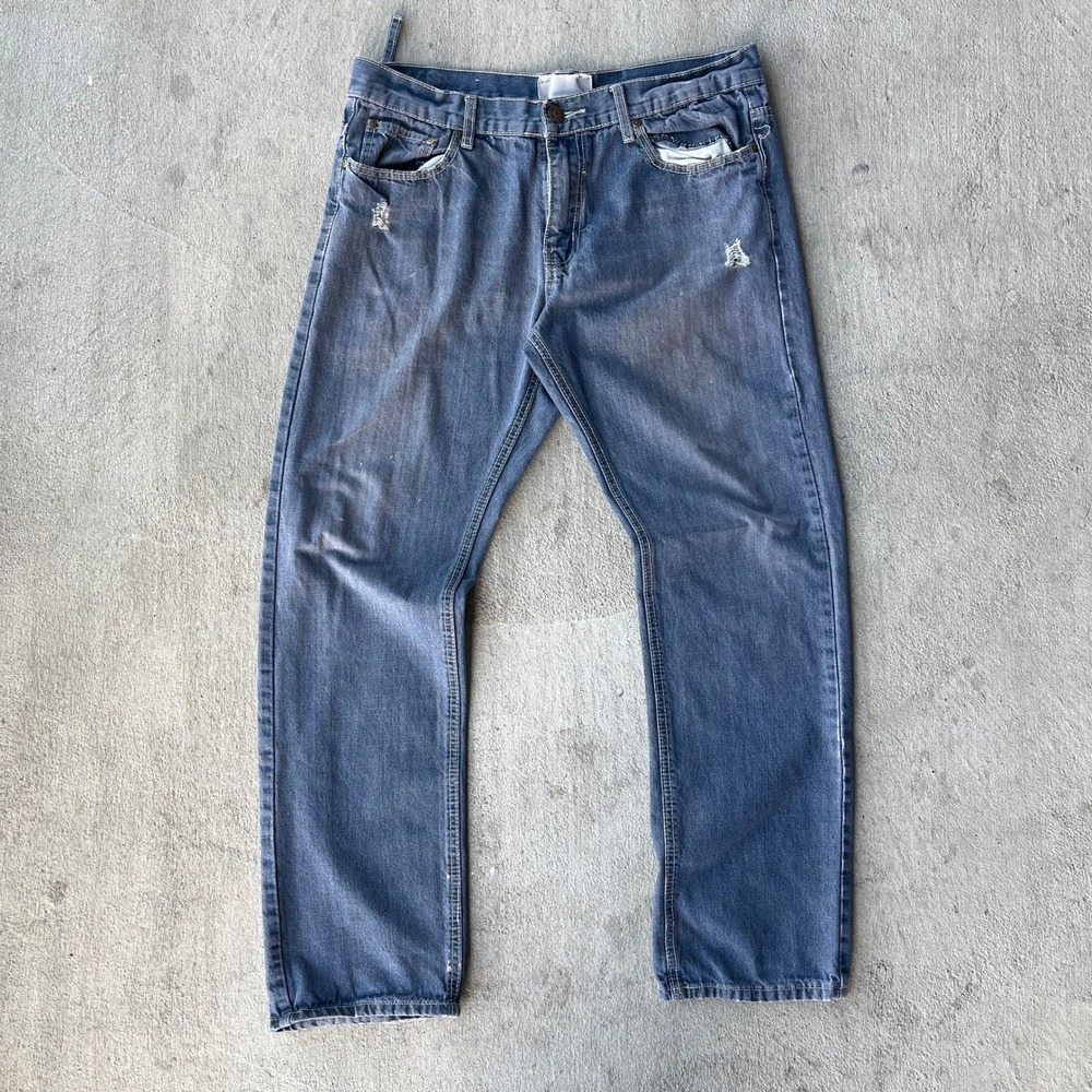 Distressed Brooklyn Xpress mens‎ jeans blueish grey 36x32
